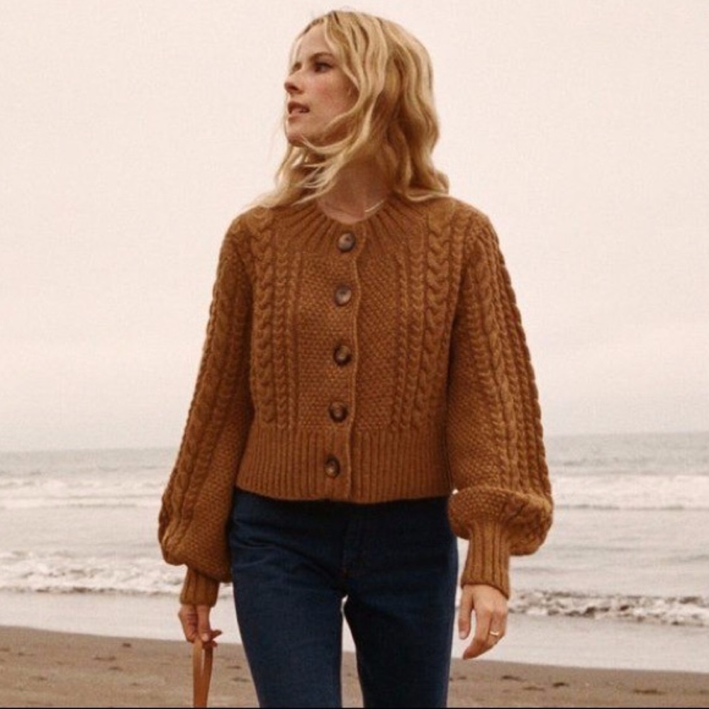 DOEN HERMIONE SWEATER IN TABAC sz S